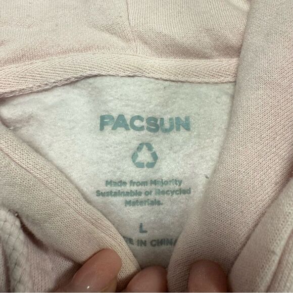 PacSun “Relax” Pink Hoodie Sweatshirt Size Large - Picture 3 of 7
